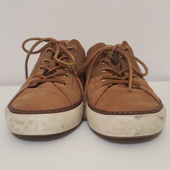 Sperry gold cuptennis shoes, upper faux leather tan 8m - Picture 2 of 9